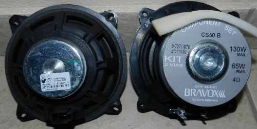 Comparação entre falantes Bravox e original Renault