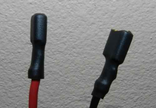 Conectores falantes isolados com espaguete termorretrátil