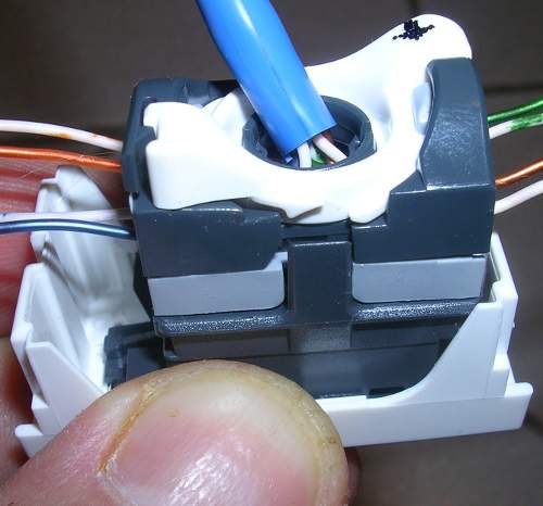 Tomada RJ45 - Depois do click