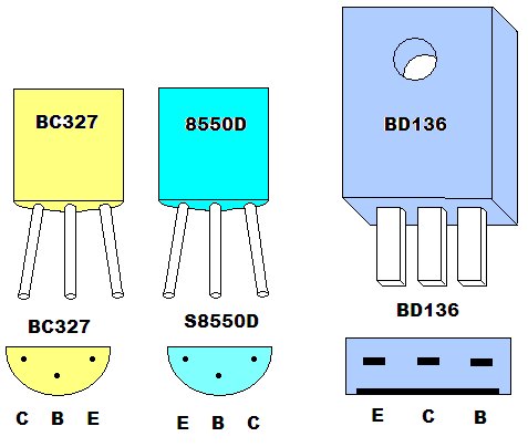 Pinagem dos transistores PNP
