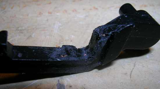 Figura 11 – Local do grampo inferior sem as rebarbas.