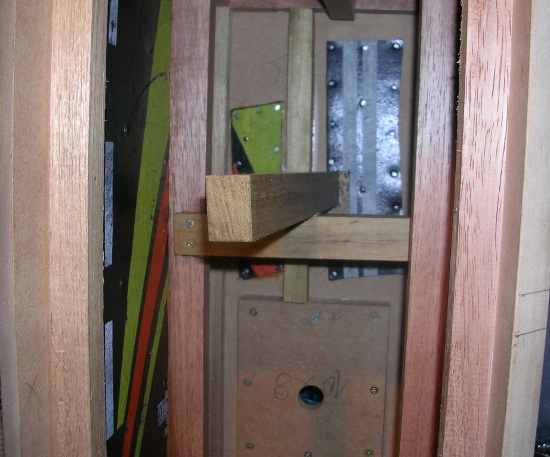 Figura 15 – Vista das ripas que ficam cruzadas no centro da caixa.