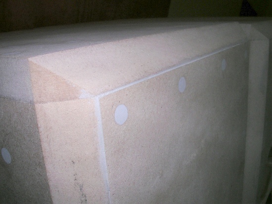 Figura 22 – Detalhe do painel frontal, antes da finalização do acabamento.