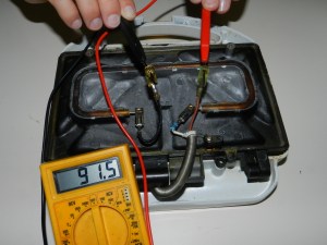 Figura 21 – Medição da resistência total das chapas: 91,5 ohm.