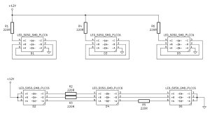 Figura 4 – Sugestão para melhor distribuição de corrente entre os LEDs.