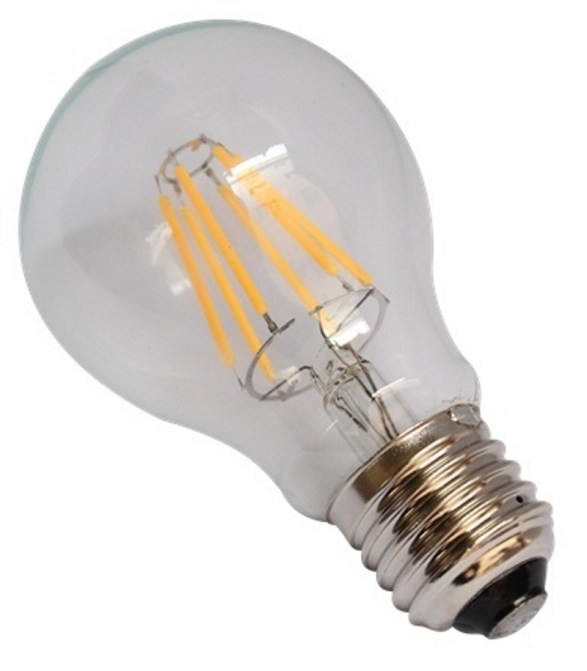 Figura 79 – Lâmpada de filamento LED, com as conexões circulares.