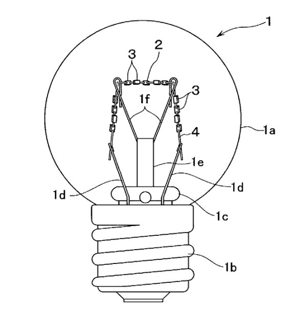Figura 88– Um dos modelos de bulbo projetados pela patente US20040008525. Fonte: Google Patents [259].