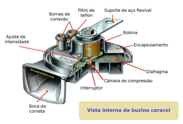 Fig. 22 – Vista do interior da buzina caracol.